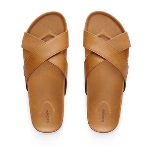 Birdies Robin Leather Sandal in Camel